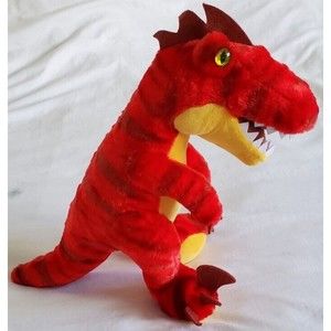Build A Bear Workshop Red Dinosaur TREX Velociraptor Raptor Plush 19 inch Noise
